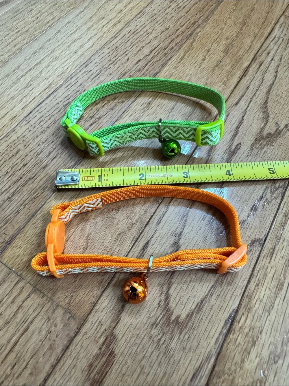 Adjustable Breakfree Cat Bell Collar Lot of 4 - Purple, Pink, Green, Orange